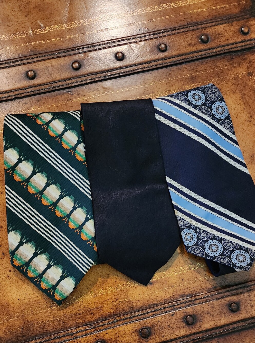 3pc Vintage Men's Tie Lot Prince Consort Brittania Stafford Silk Neckties